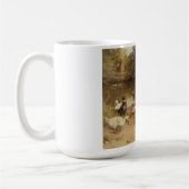 ガール食べ物を与えズ・ダックス(by Frederick Morgan) コーヒーマグカップ (左)