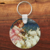 ガール食べ物を与えラビ キーホルダー (正面)