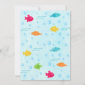 ガール魚釣りO – フィッシュ同盟第1回誕生日招待状 招待状 (裏面)