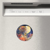 ガール鮮やかとムーンマグネットの水色 マグネット (インサイチュ (食洗機))