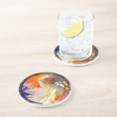 ガール鮮やかサンドストーンコースターの水彩画 コースター (側面)