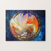 ガール鮮やかジグソーパズルの水彩 ジグソーパズル (横)