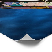 ガール鮮やかポスターの水彩画 ポスター (角)