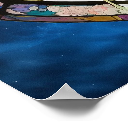 ガール鮮やかポスターの水彩画 ポスター (角)