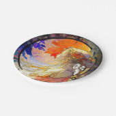 ガール鮮やか紙プレートの水色 ペーパープレート (アングル)