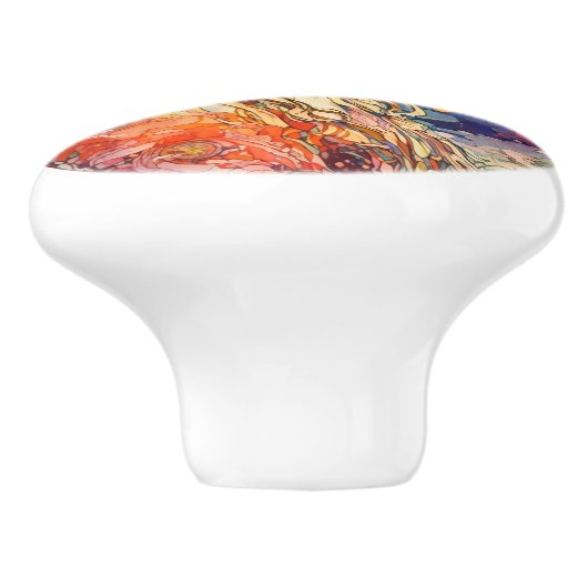 ガール鮮やか&ムーンセラミックノブの水彩 セラミックノブ (側面)