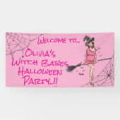 ガール10代のウィッチベイブハローウィンパーティバナー 横断幕 (横)