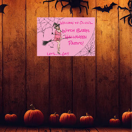 ガール10代のウィッチベイブハローウィンパーティ ポスター