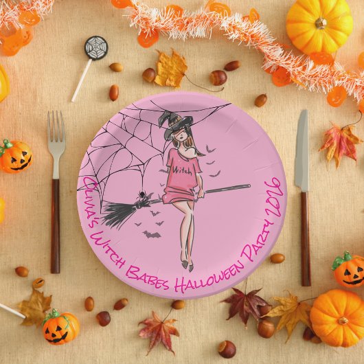 ガール10代のウィッチベスハロウィーン紙プレート ペーパープレート