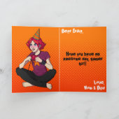 ガール10代のキュートパンクゲーマー14誕生日 カード (内部)