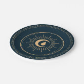 ガール10代のシアルブルー第1月期パーティー ペーパープレート (アングル)