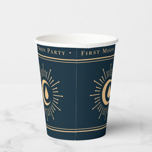 ガール10代のシアルブルー第1月期パーティー 紙コップ (右)