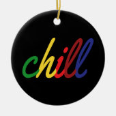 ガール10代のチルレトロカラー セラミックオーナメント (正面)