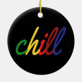 ガール10代のチルレトロカラー セラミックオーナメント (裏面)