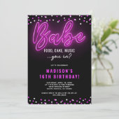 ガール10代のネオンベバースデーパーティー 招待状 (スタンド正面)