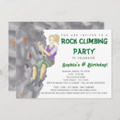 ガール10代のロック登山バースデーパーティ招待状 招待状 (正面/裏面)