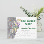 ガール10代のロック登山バースデーパーティ招待状 招待状 (スタンド正面)