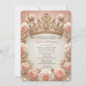 ガール10代の赤面エレガントバラクラウンキンセアニラ 招待状 (正面)