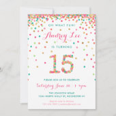 ガール15th誕生日招待状15th誕生日 招待状 (正面)