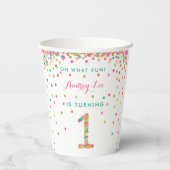 ガール1st誕生日パーティー 紙コップ (裏面)