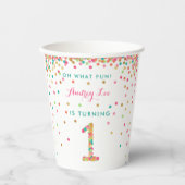 ガール1st誕生日パーティー 紙コップ (正面)