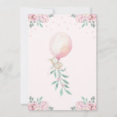 ガール1st誕生日招待状バルーンバニーパーティー 招待状 (裏面)