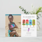 ガール4thバースデーポプシクルサマーパーティー 招待状 (スタンド正面)