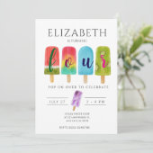 ガール4thバースデーポプシクルサマーパーティー 招待状 (スタンド正面)