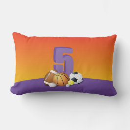 ガール5th誕生日スポーツボール ランバークッション