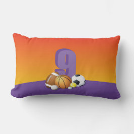 ガール9th誕生日スポーツボール ランバークッション