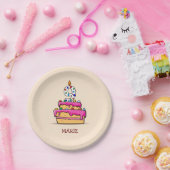 ガール9th誕生日, 9オンスイートピンクケーキ ペーパープレート (パーティー)