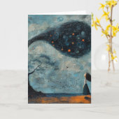 ガール&アシュレアルブルーファンタジーツリーウィンドロン カード (黄色い花)