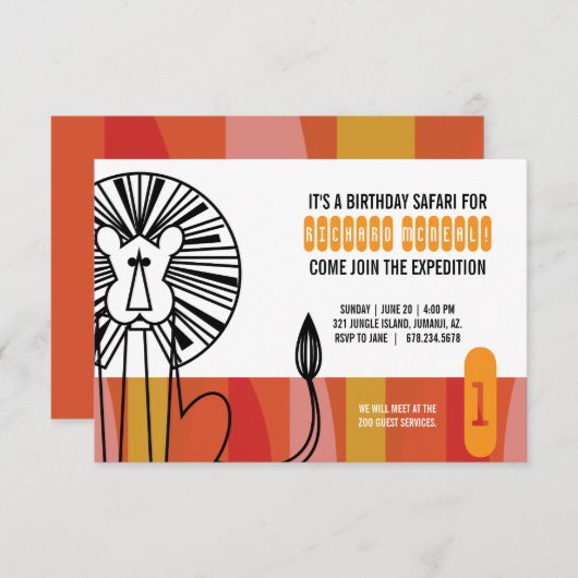 『ガール・アニー・エイジ』 招待状 (正面/裏面)