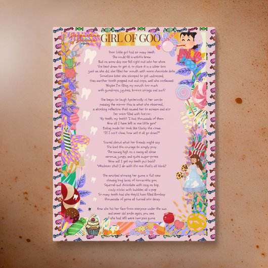 ガール・オブ・ゴー恋しく思・キャンディ ポストカード