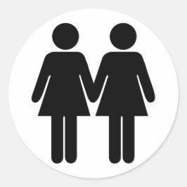 ガール+ガールステッカー ラウンドシール