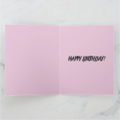 ガール&キャット誕生日フレンドグリーティングカード カード (内部)