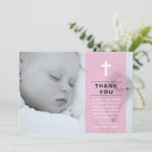 ガール《キリスト教》洗礼式や命名式/バプティスマサンキューカード サンキューカード (スタンド正面)
