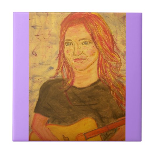 ガール&ギター タイル (正面)