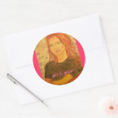 ガール&ギター ラウンドシール (封筒)