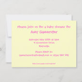 ガール·ゲーマー·ベビー·シャワー 招待状 (裏面)