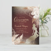 ガール シルエット, フラワーズ ボヘミアン パンパス グラス 招待状 (スタンド正面)