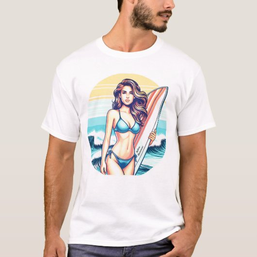 ガール スポーツ サーフィン Tシャツ (正面)