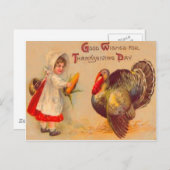 ガール&トルコ ポストカード (正面/裏面)