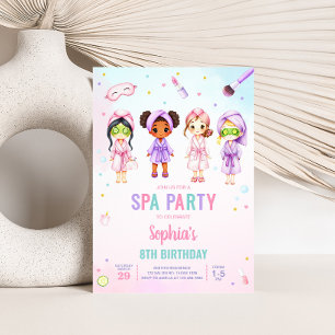ガール ビューティー スパ パーティー 誕生日パーティー 招待状