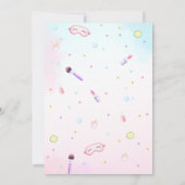 ガール ビューティー スパ パーティー 誕生日パーティー 招待状 (裏面)