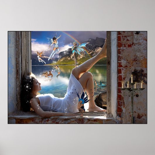 ガール&フェアリーズポスタープリント ポスター (正面)