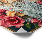 ガール&フラワーアート ポスター (角)