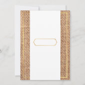 ガール ベイビー シャワー 秋のカボチャ ラスティック バルラップ ウッド 招待状 (裏面)