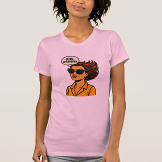 ガール・ホワットエバー レトロ ポップアート コミック Tシャツ レディース