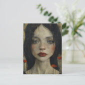 ガール&ポピー素朴ズグランジ ポストカード (スタンド正面)